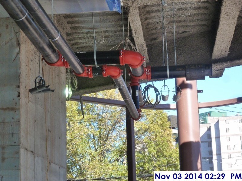 Sprinkler piping at the 1st Floor Facing East (800x600)